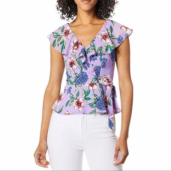 NWT Parker Lais Fleur Ruffle Peplum Blouse, XS - Picture 2 of 14